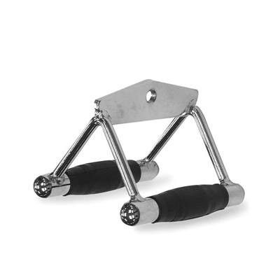 Element Fitness Pro-Grip Seated Row Chin Bar Double D Rubber Gym Attachment