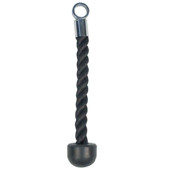 Element Fitness Heavy-Duty Single Tricep Rope Cable Attachment with Rubber Ends