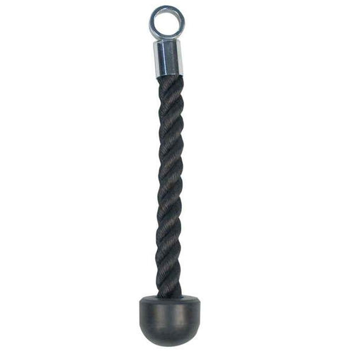 Element Fitness Heavy-Duty Single Tricep Rope Cable Attachment with Rubber Ends