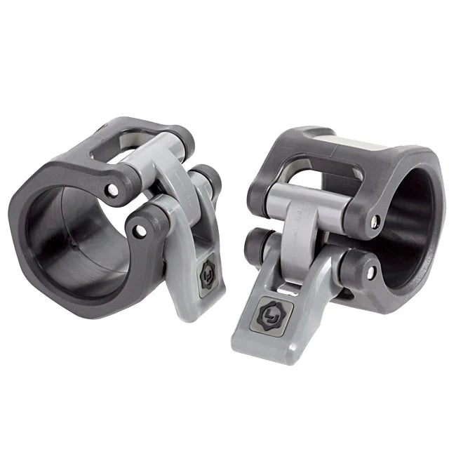 Lock-Jaw HEX 2-inch Olympic Barbell Collars Black - Secure Weight Plate Clamp