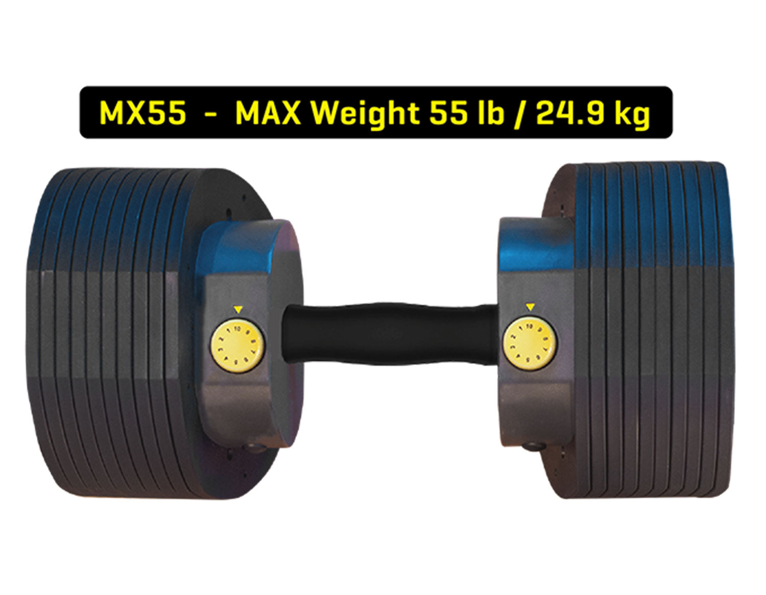MX55 Rapid Change Adjustable Dumbbell System with Stand Included for Home Gym