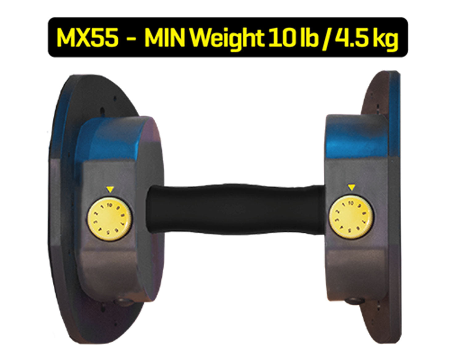 MX55 Rapid Change Adjustable Dumbbell System with Stand Included for Home Gym