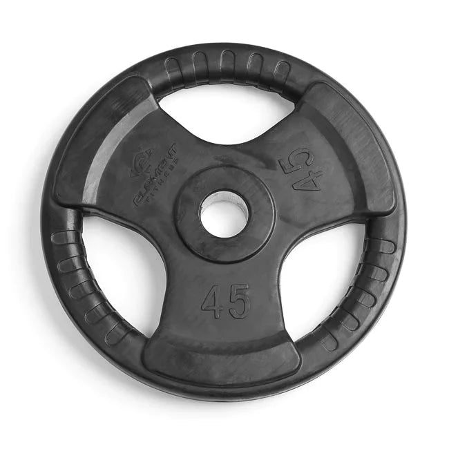 Premium Virgin Rubber Olympic Weight Plate with Grip Handles for Strength Training